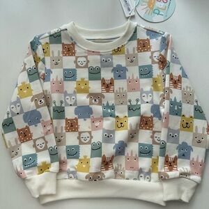 Little sleepies sweatshirt nwt 12-18months